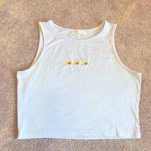 Light blue crop top